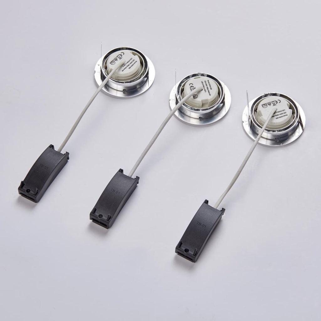 LED innbyggingsspot Andrej rund alu 3-pack svingbar justerbar vinkel