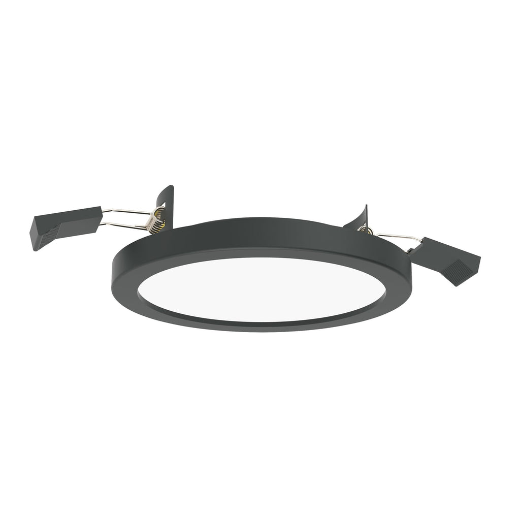 LED innbyggingsspot Aqua Plano svart IP44 GX53 8W forfra