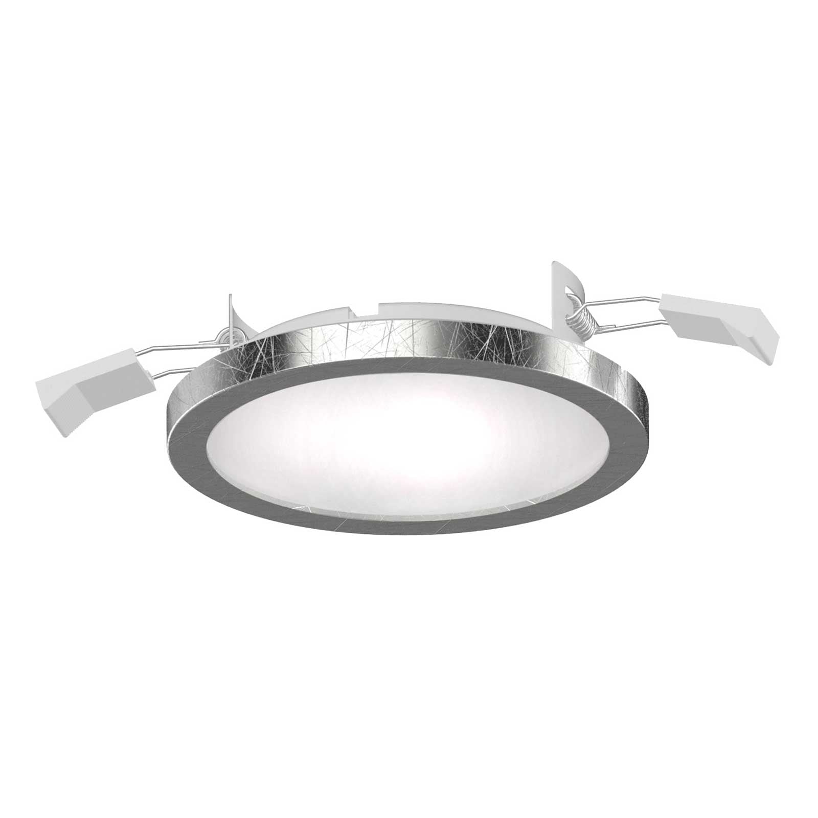 LED innbyggingsspot Aqua Pur Ø11,2 cm sølv IP44 for våtrom