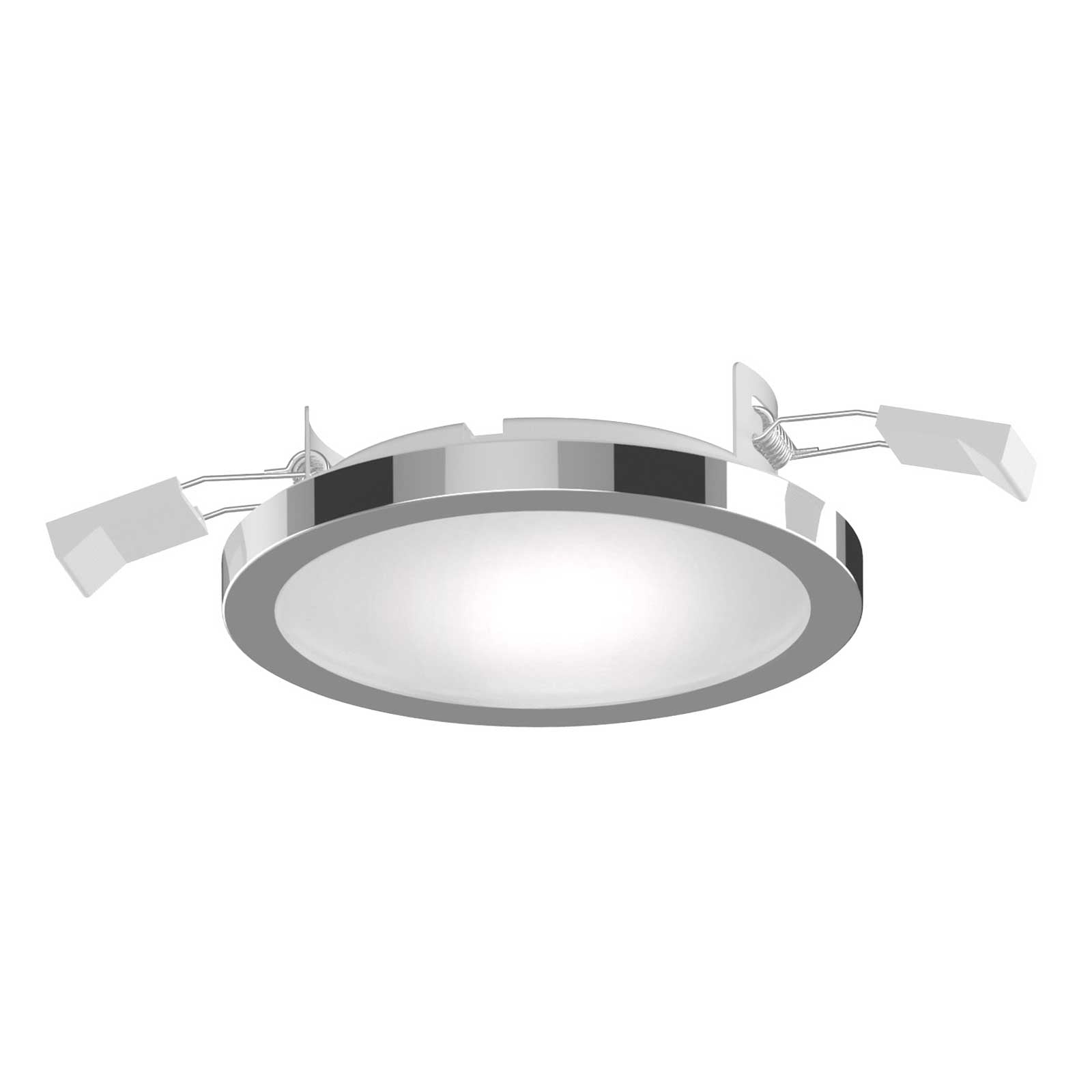 LED innbyggingsspot Aqua Pur krom Ø11,2 cm IP44 GX53 montert i tak