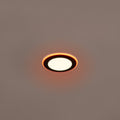 LED innbyggingsspot Argus RGBW dimbar Ø8 cm svart forfra