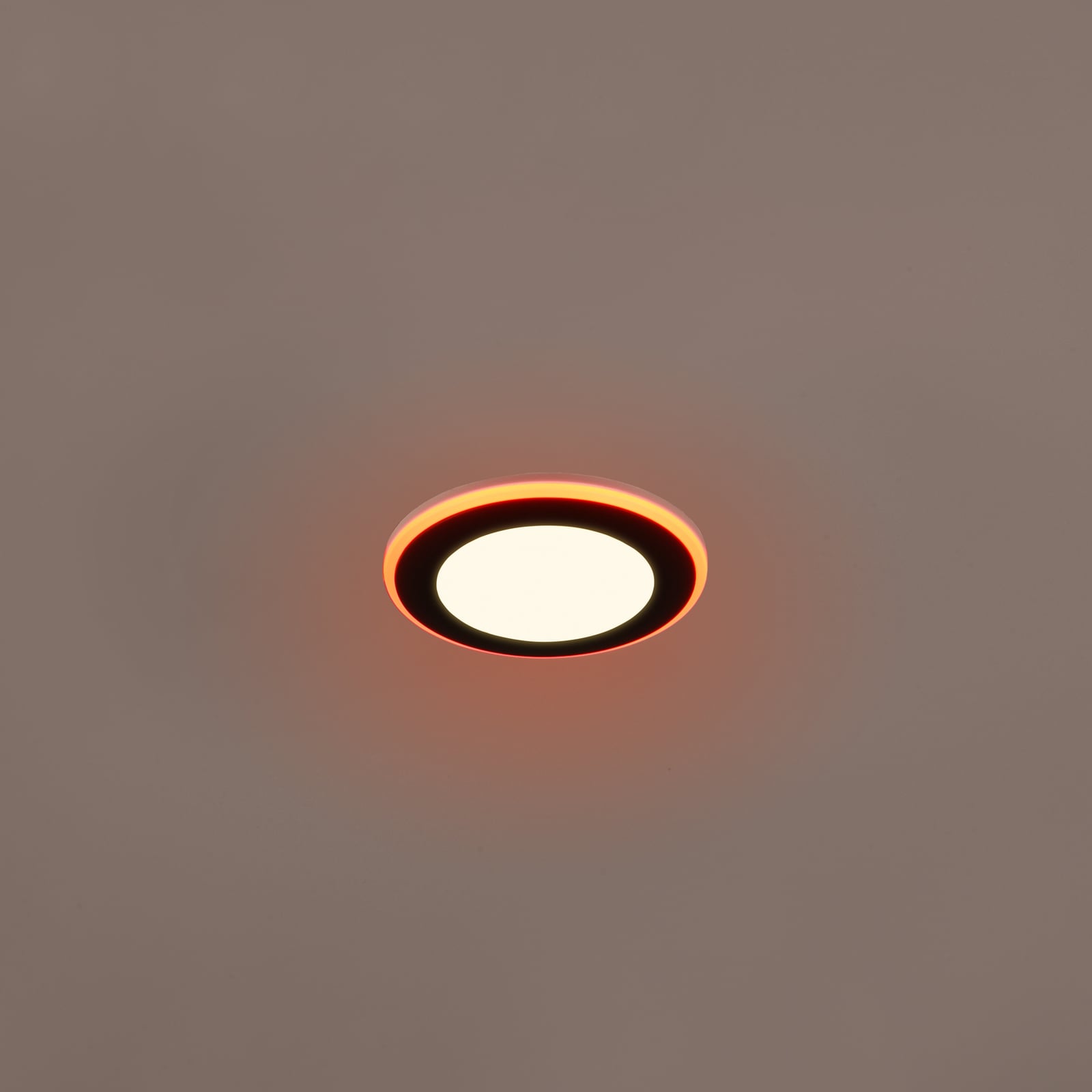 LED innbyggingsspot Argus RGBW dimbar Ø8 cm svart forfra