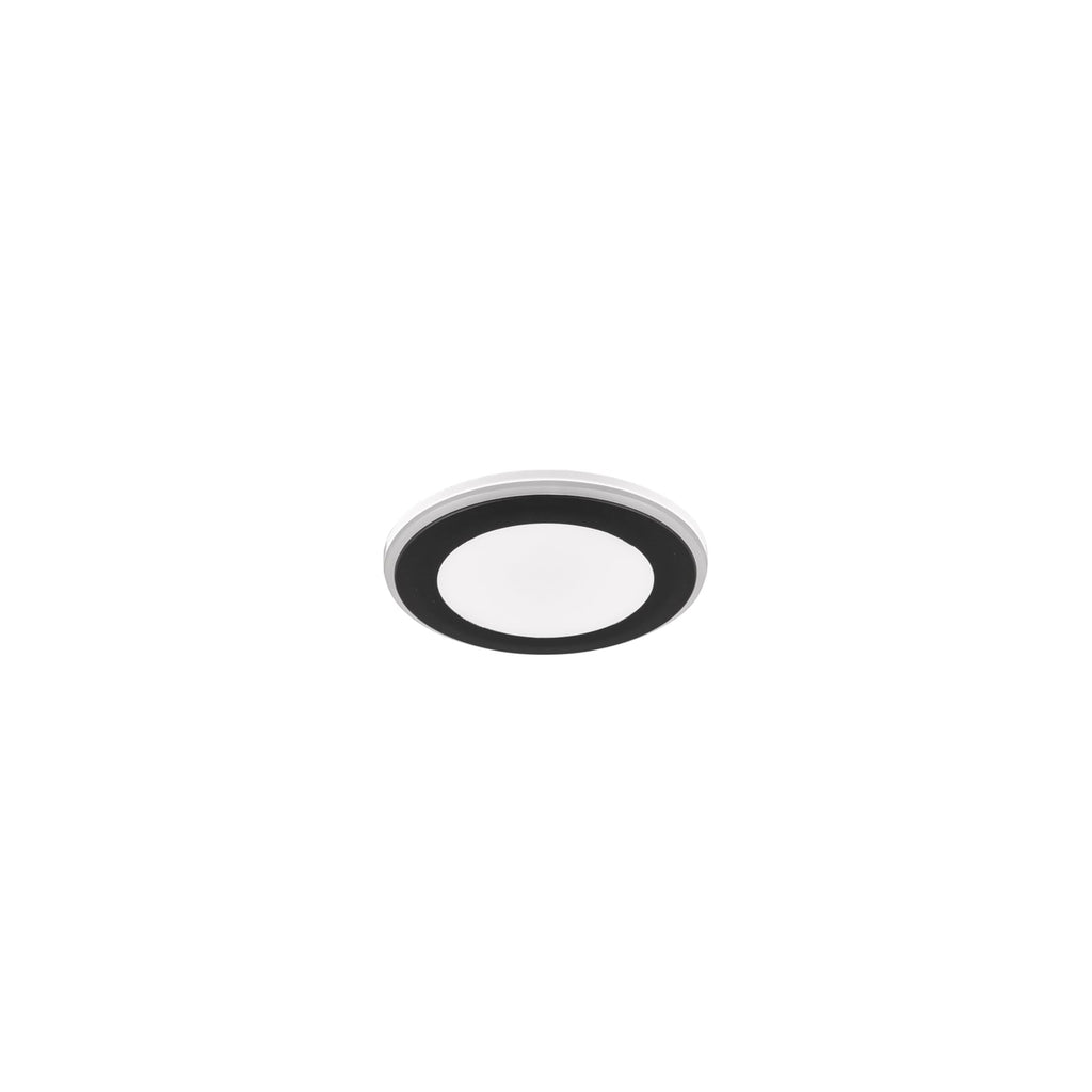 Montert LED innbyggingsspot Argus RGBW dimbar Ø8 cm svart i tak