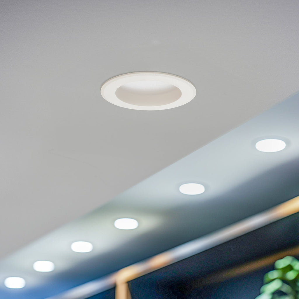 LED innbyggingsspot Arian rund hvit Ø9,2 cm bakside