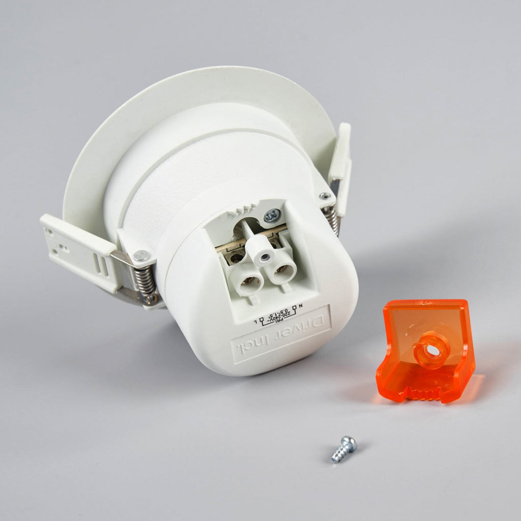 LED innbyggingsspot Arian rund hvit Ø9,2 cm sideprofil