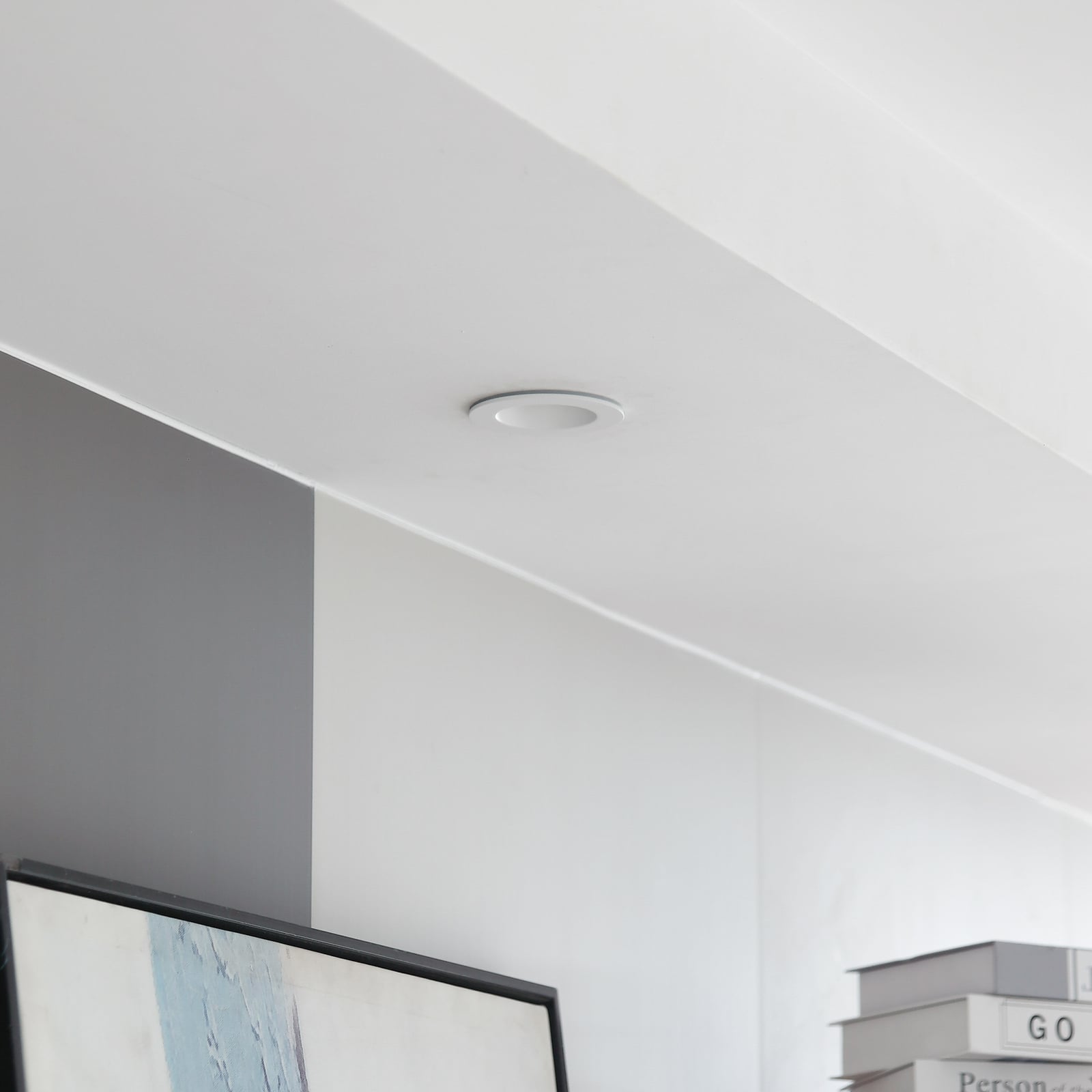 LED innbyggingsspot Aryx dimbar hvit IP65 6W 3000K Ø8,2 cm detalj