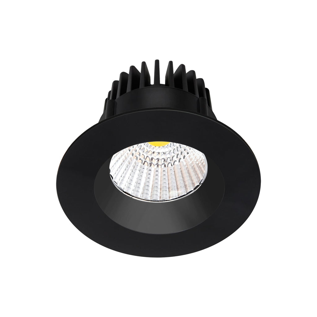 LED innbyggingsspot Aryx dimbar svart IP65 Ø8,2 cm forfra