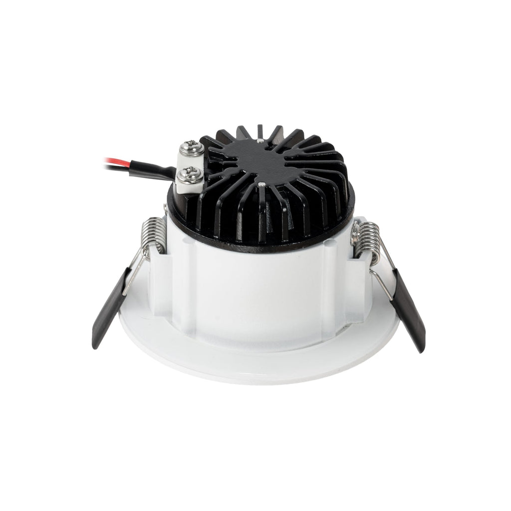 LED innbyggingsspot Aryx hvit 6W 4000K dimbar IP65 med lys på