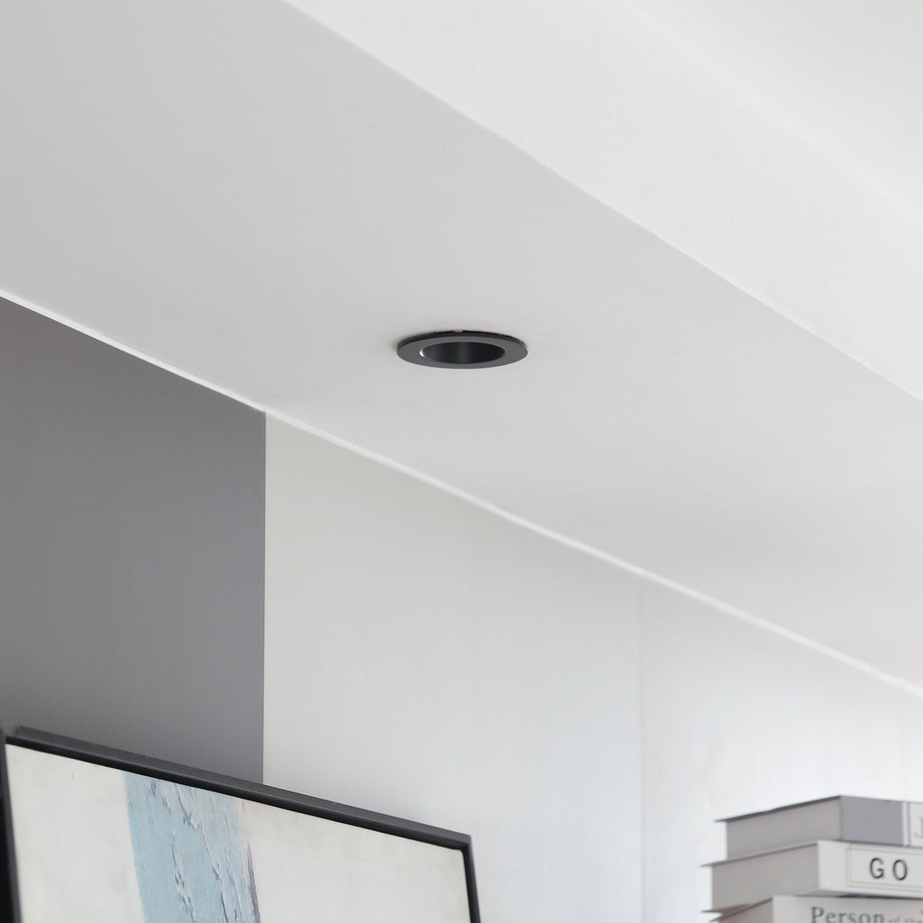 LED innbyggingsspot Aryx matt svart dimbar detalj
