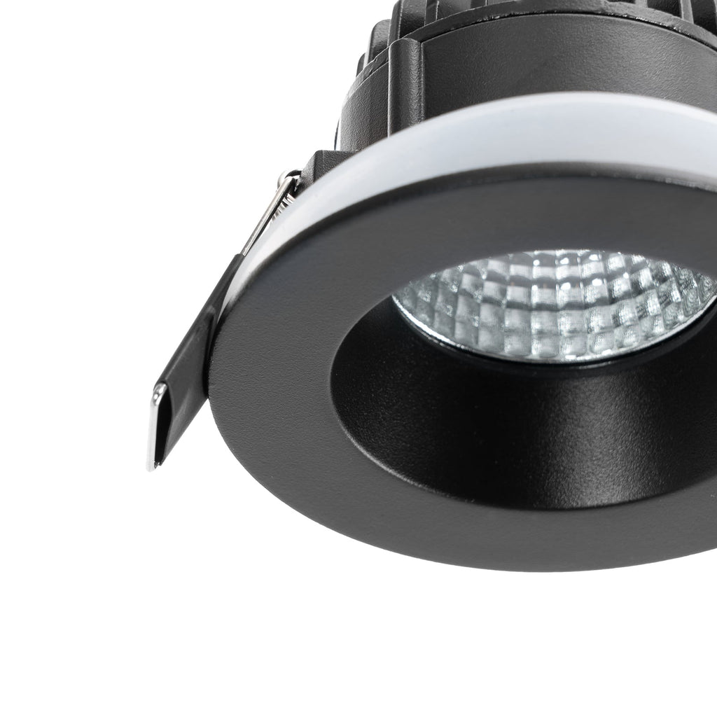 LED innbyggingsspot Aryx svart dimbar lysdetalj