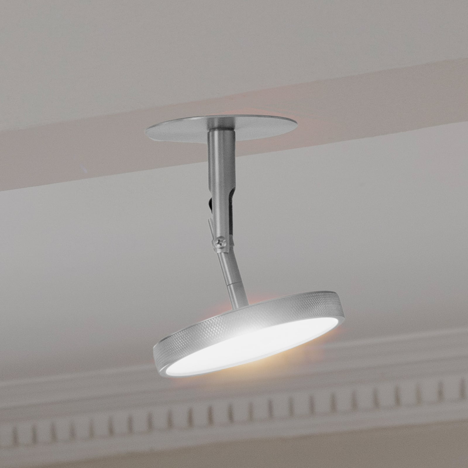 LED innbyggingsspot Asteria Spot Ø12 cm polert stål forfra