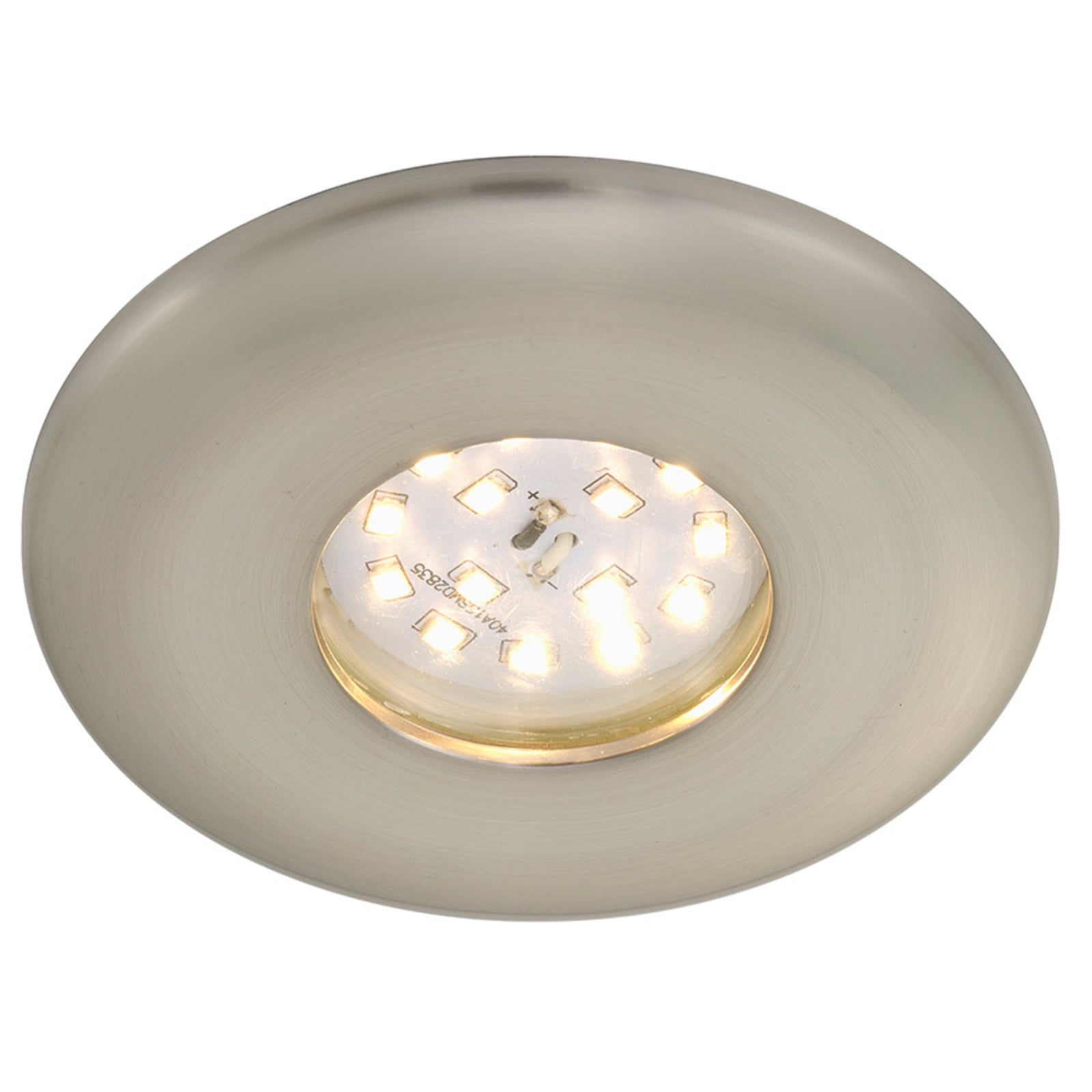 LED innbyggingsspot Attach One matt nikkel IP65 5W forfra