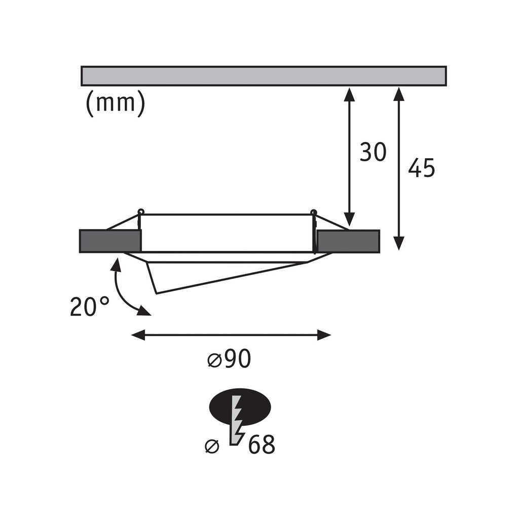 LED innbyggingsspot Base 3-pack svingbar dimbar hvit Ø9 cm - Paulmann dimmer kontroll