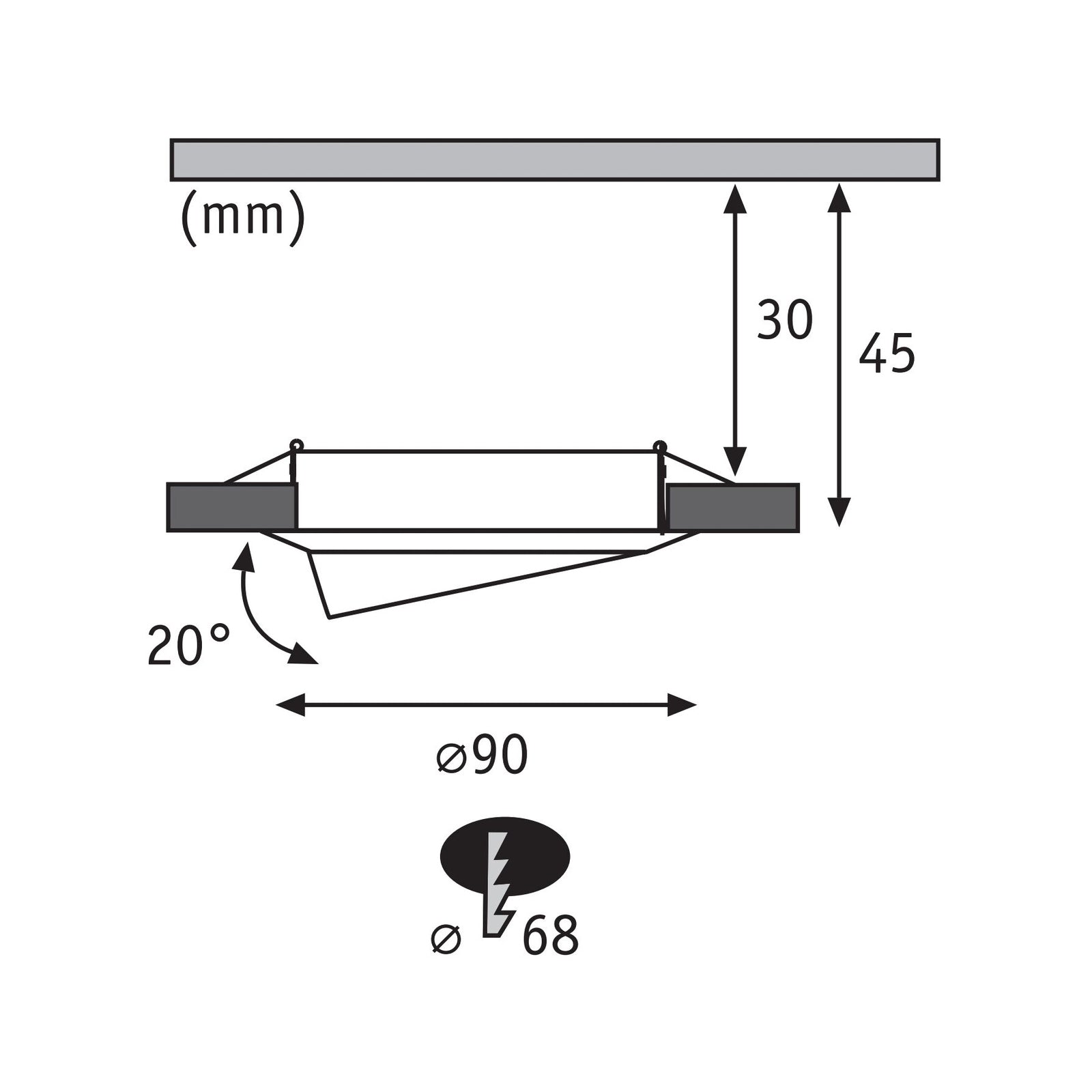 LED innbyggingsspot Base 3-pack svingbar dimbar hvit Ø9 cm - Paulmann dimmer kontroll