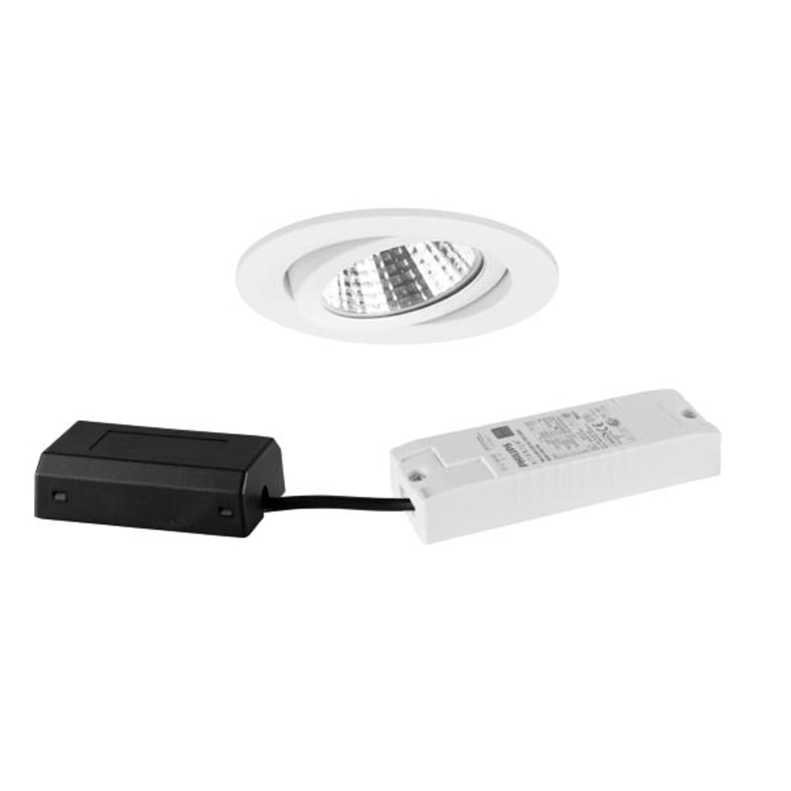 LED innbyggingsspot BB03 DALI dimbar hvit Ø8,2 cm forfra