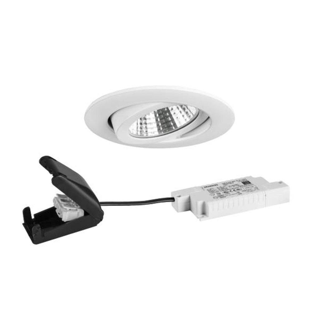 LED innbyggingsspot BB03 dimbar hvit forfra