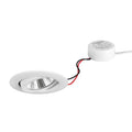 LED innbyggingsspot BB03 dimbar svingbar hvit foran