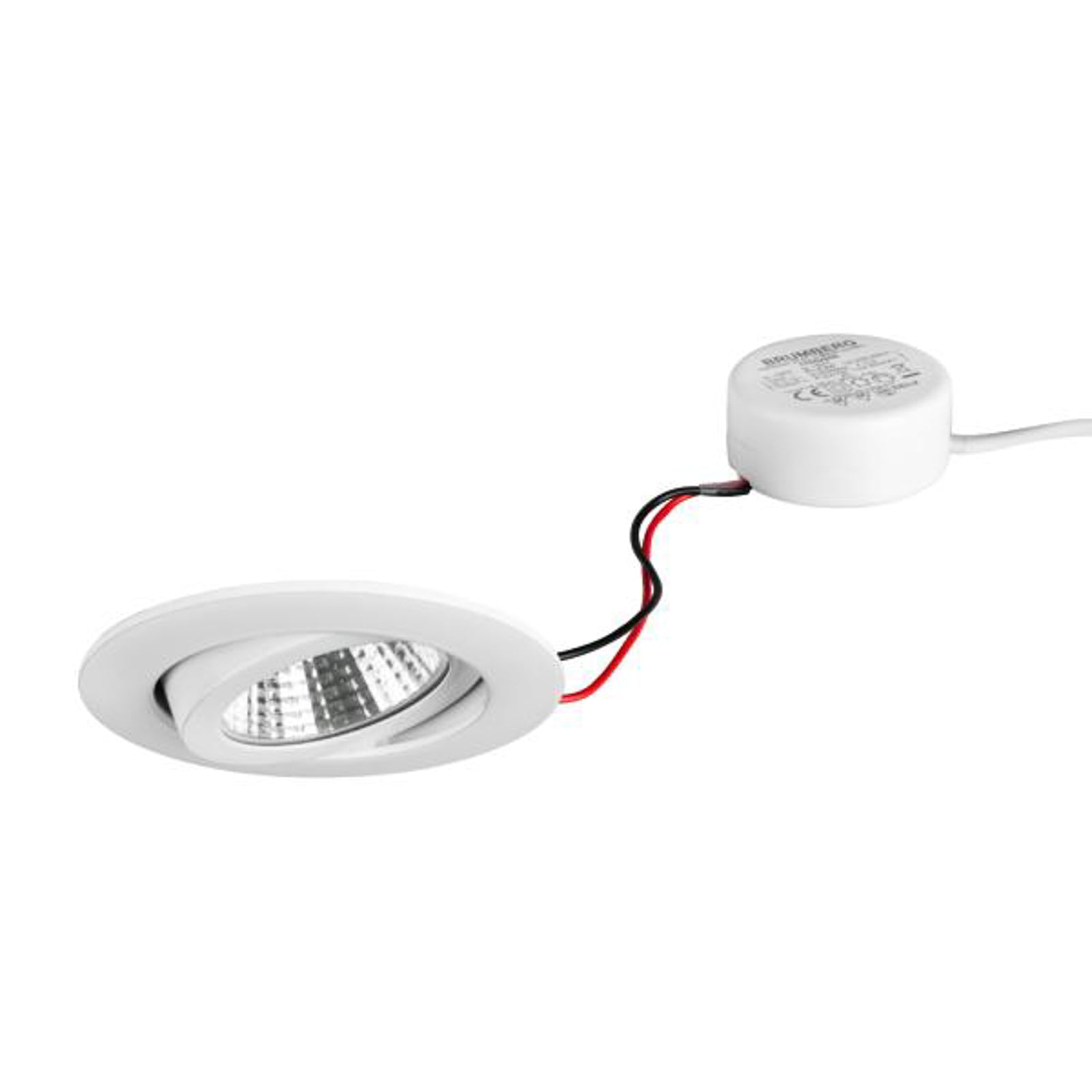 LED innbyggingsspot BB03 dimbar svingbar hvit foran
