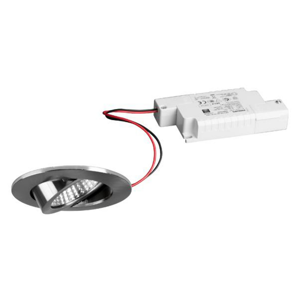 LED innbyggingsspot BB03 dimbar svingbar matt nikkel montert