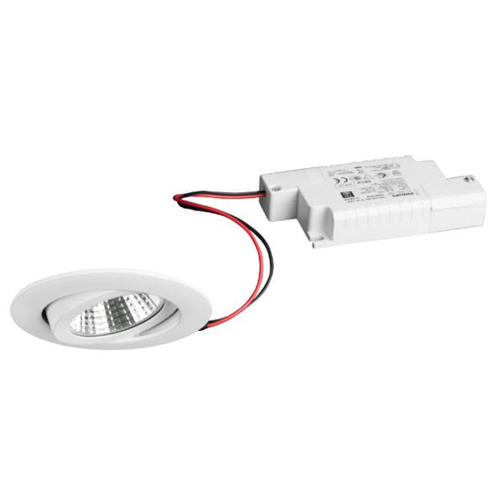 Montert LED innbyggingsspot BB03 svingbar dimbar hvit Ø8,2 cm 6W i tak
