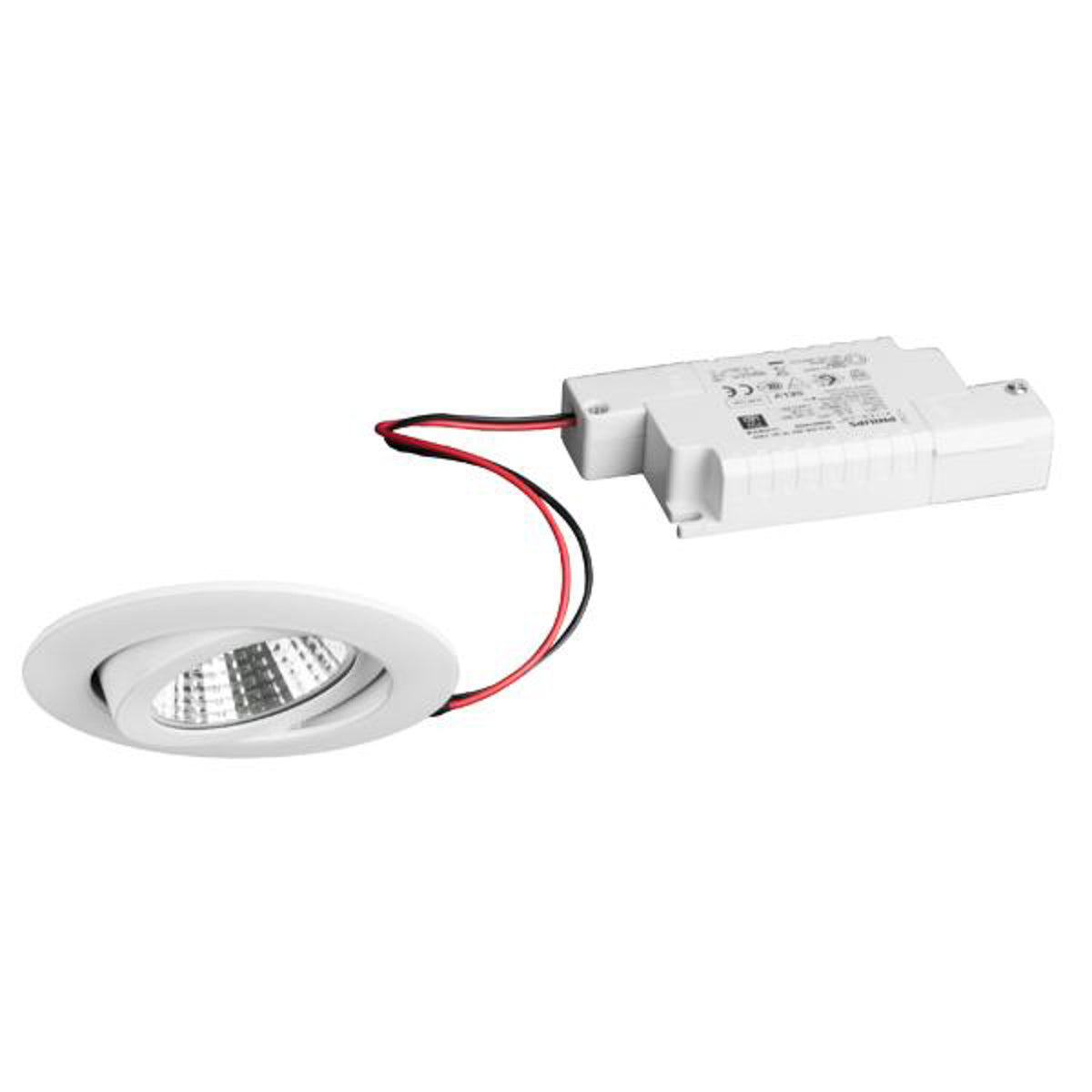 Montert LED innbyggingsspot BB03 svingbar dimbar hvit Ø8,2 cm 6W i tak