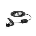 LED innbyggingsspot BB03 svingbar sort matt forfra