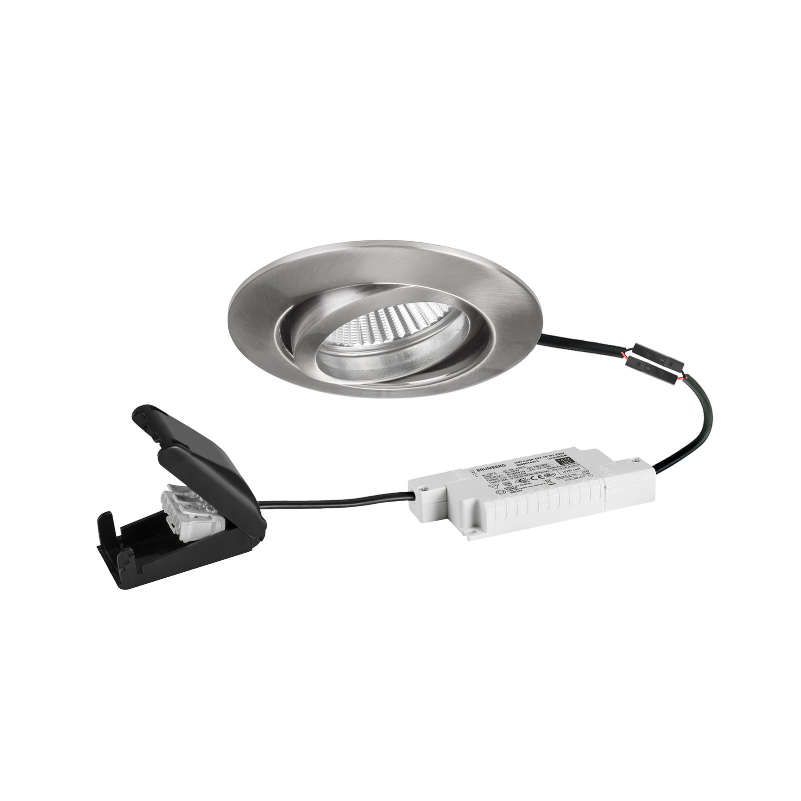 Detaljbilde av LED innbyggingsspot BB13 dim2warm matt nikkel dimbar 6W