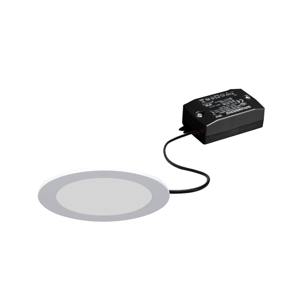 LED innbyggingsspot BB17 hvit Ø7,2 cm 3W varmhvit forfra