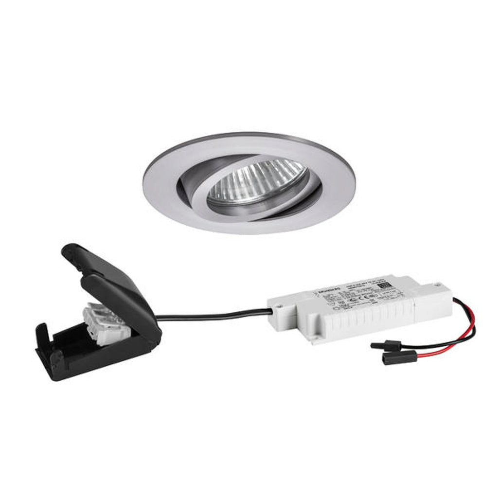 LED innbyggingsspot BB18 dim2warm dimbar matt aluminium forfra