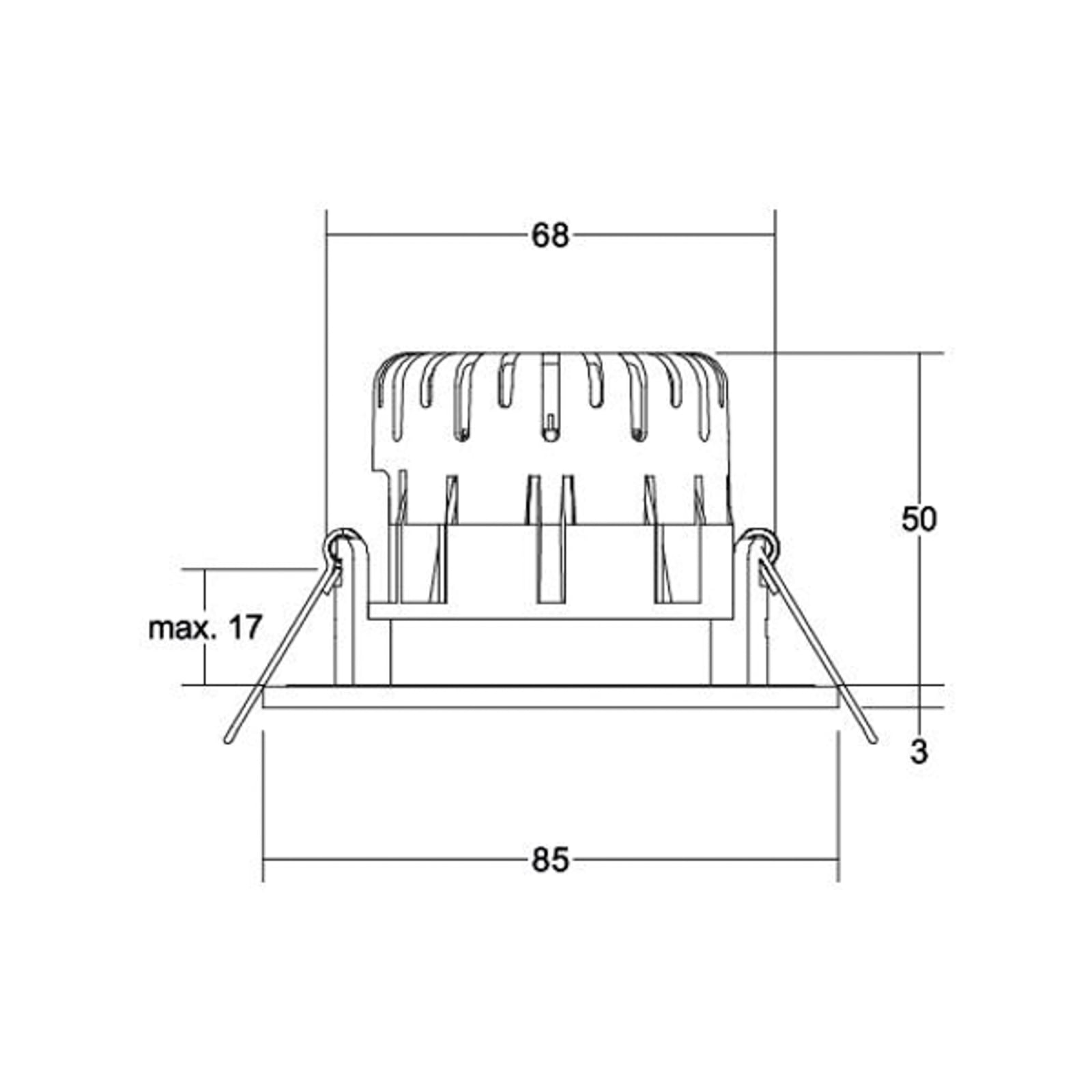 Bakside av LED innbyggingsspot BB20 dimbar IP65 hvit 7W 3000K - BRUMBERG