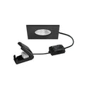 LED innbyggingsspot BB21 firkantet IP65 svart matt 7W forfra
