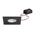 LED innbyggingsspot BB21 svart 85x85 mm 7W IP65 forfra