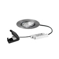 LED innbyggingsspot BB23 dimbar svingbar IP65 matt nikkel forfra