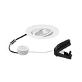 LED innbyggingsspot BB23 svingbar dimbar IP65 hvit 7W forfra