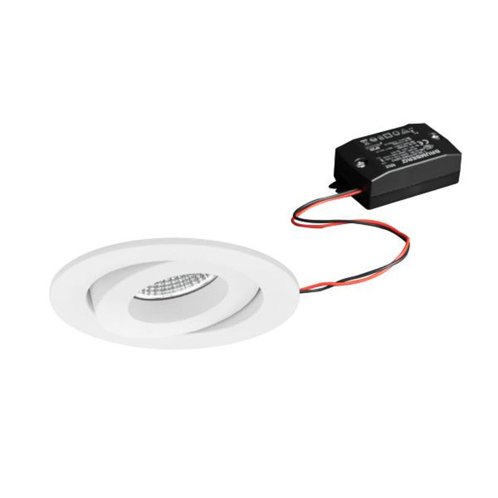 LED innbyggingsspot BB33 hvit Ø8,2 cm 7W 3000K forfra