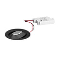 LED innbyggingsspot BB35 dimbar svart 3000K 7W Ø8,2 cm forfra
