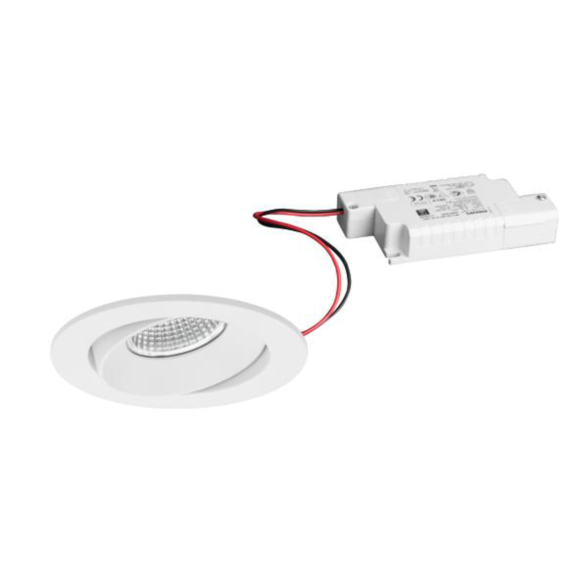 LED innbyggingsspot BB35 hvit dimbar 7W 3000K Ø8,2 cm forfra