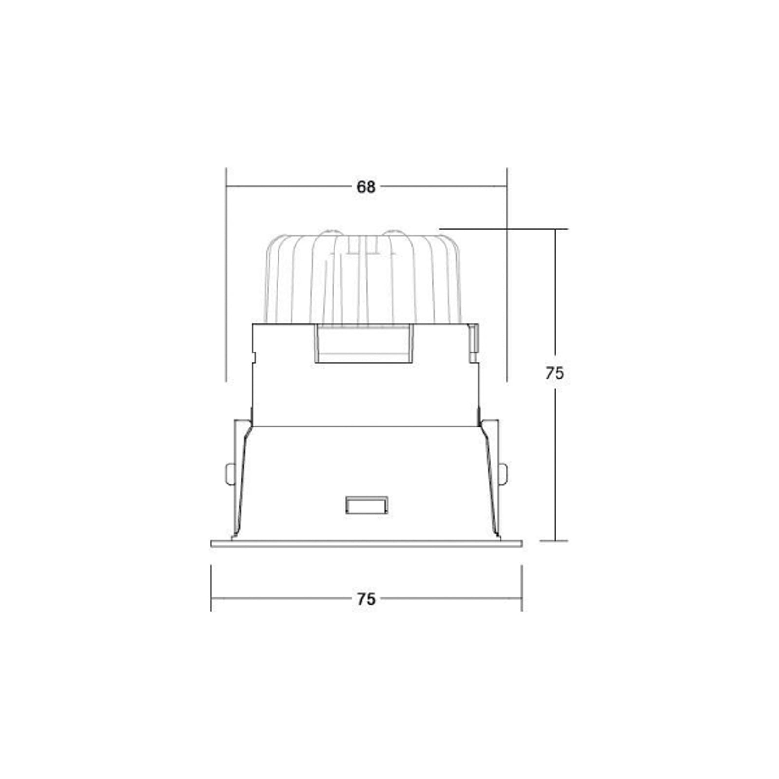 LED innbyggingsspot Binato dimbar svart matt 6W 3000K nærbilde