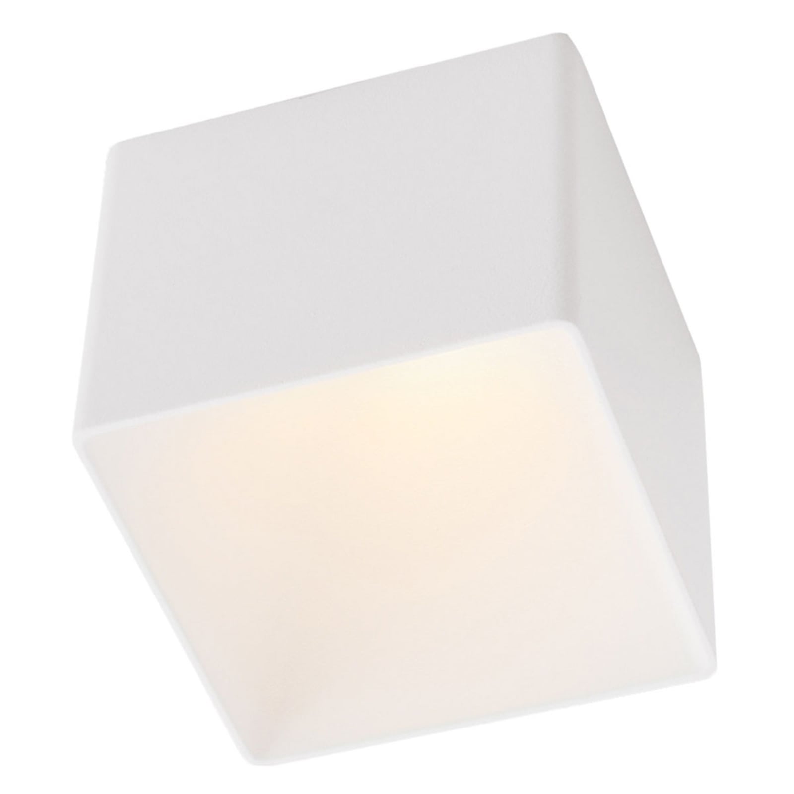 LED innbyggingsspot Blocky kvadratisk IP54 dimbar hvit 7 cm for takmontering