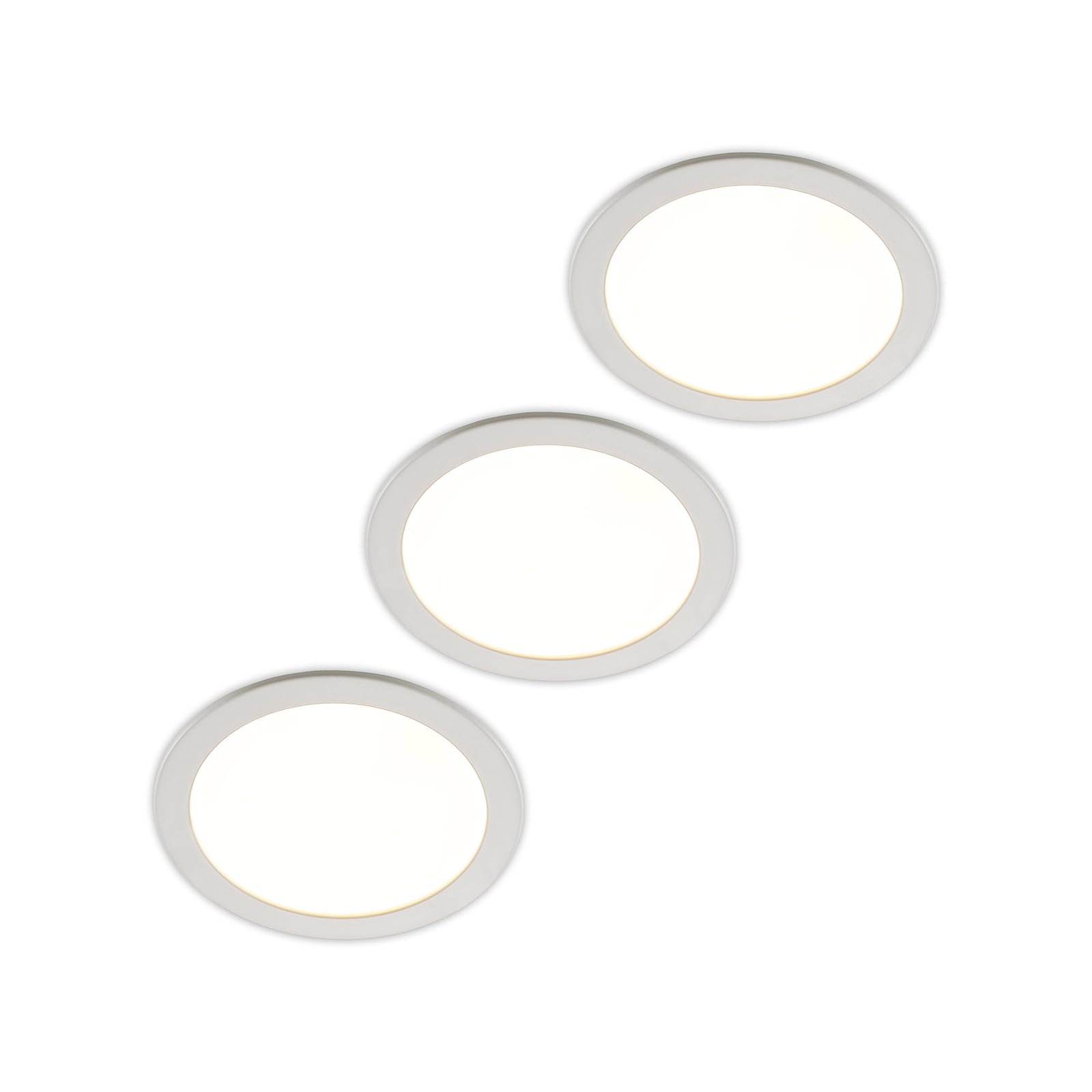 LED innbyggingsspot Cadance dimbar hvit Ø24 cm CCT IP44 forfra