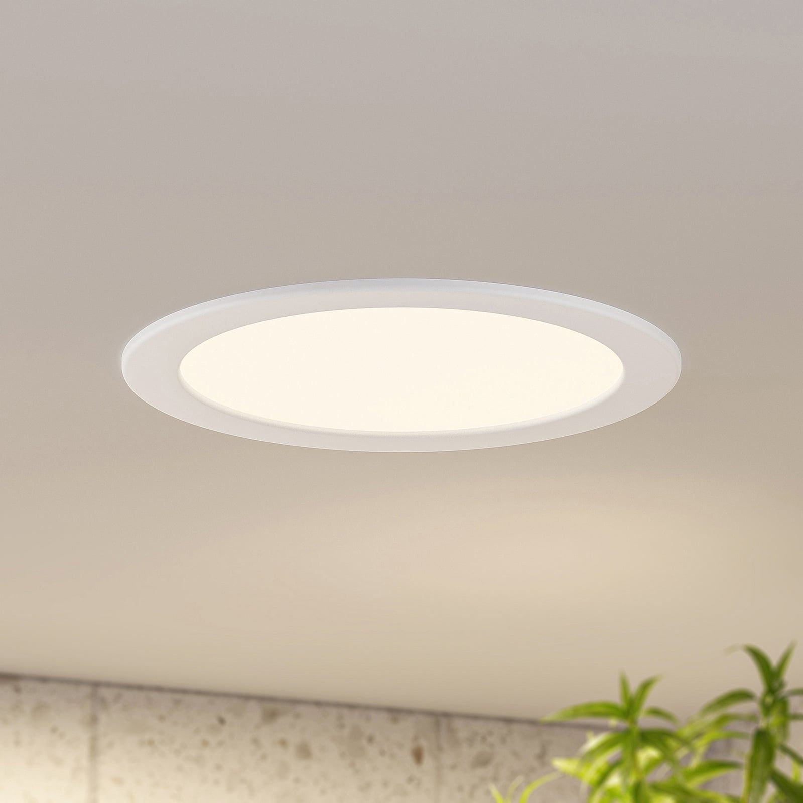 LED innbyggingsspot Cadance dimbar hvit Ø24 cm CCT IP44 bakside