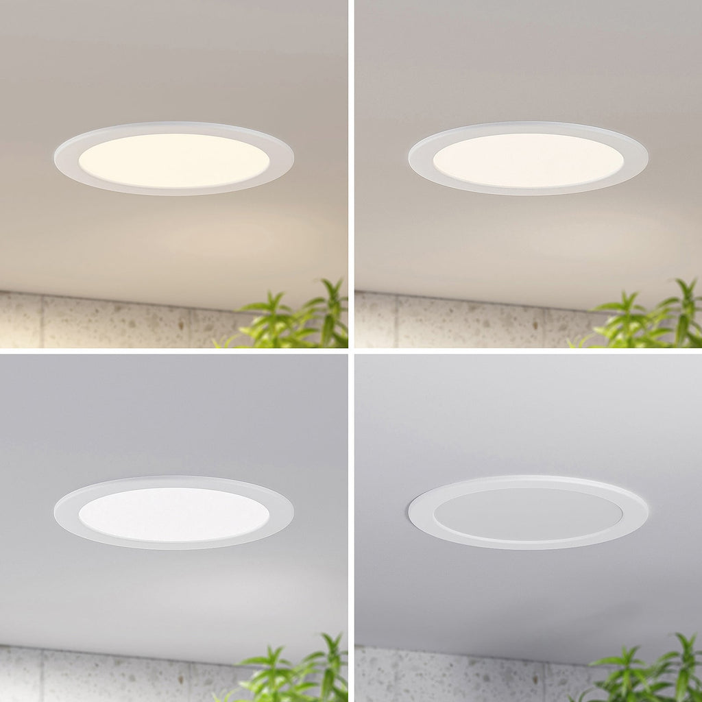 LED innbyggingsspot Cadance dimbar hvit Ø24 cm CCT IP44 vinklet