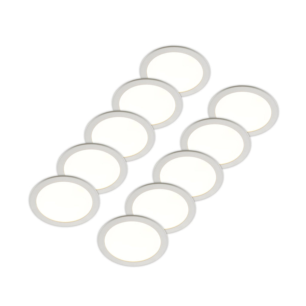 LED innbyggingsspot Cadance hvit dimbar CCT IP44 Ø24 cm forfra