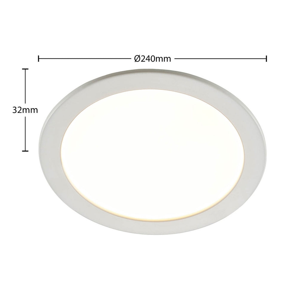 Montert LED innbyggingsspot Cadance hvit dimbar CCT Ø24 cm IP44 i tak