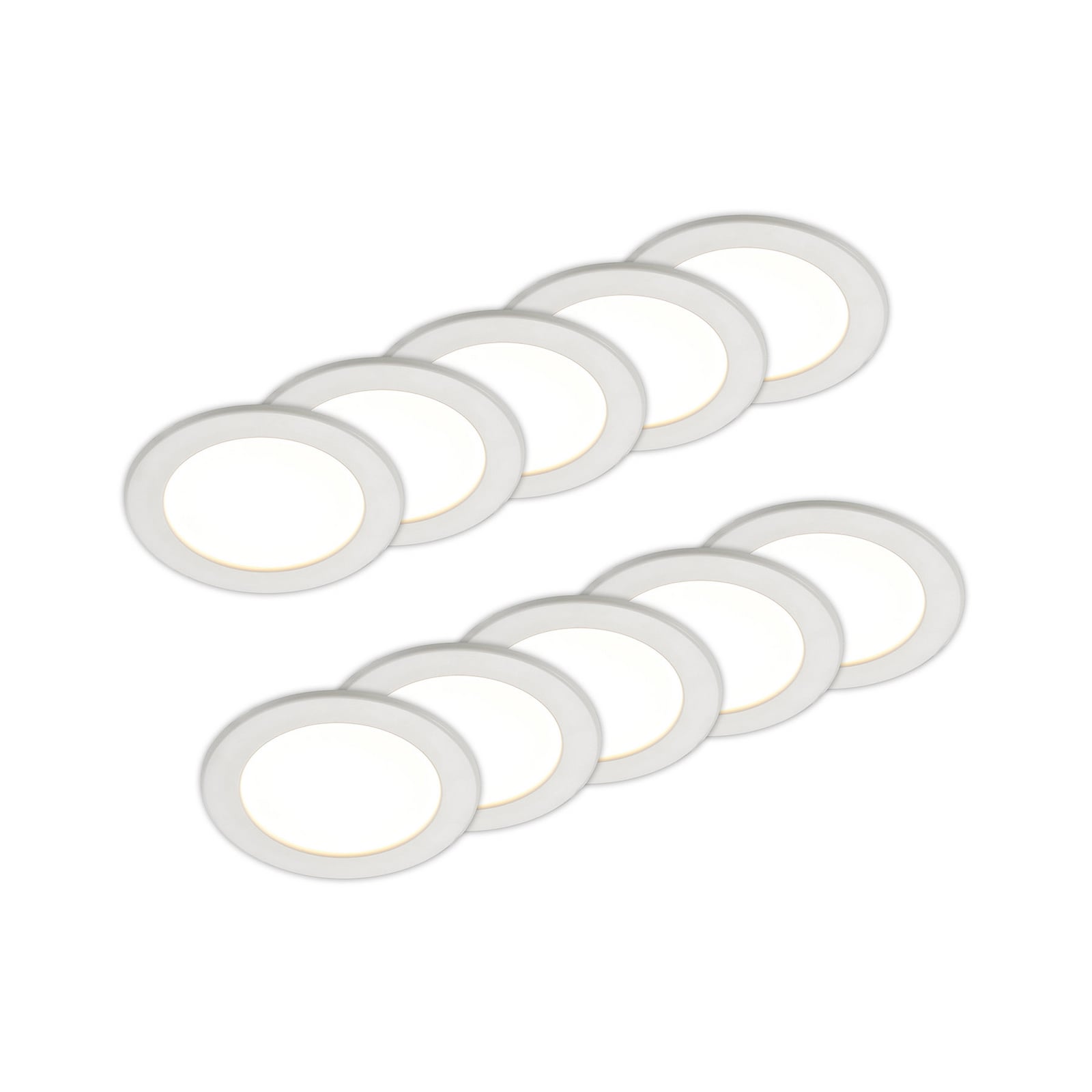 LED innbyggingsspot Cadance hvit Ø17 cm CCT IP44 forfra