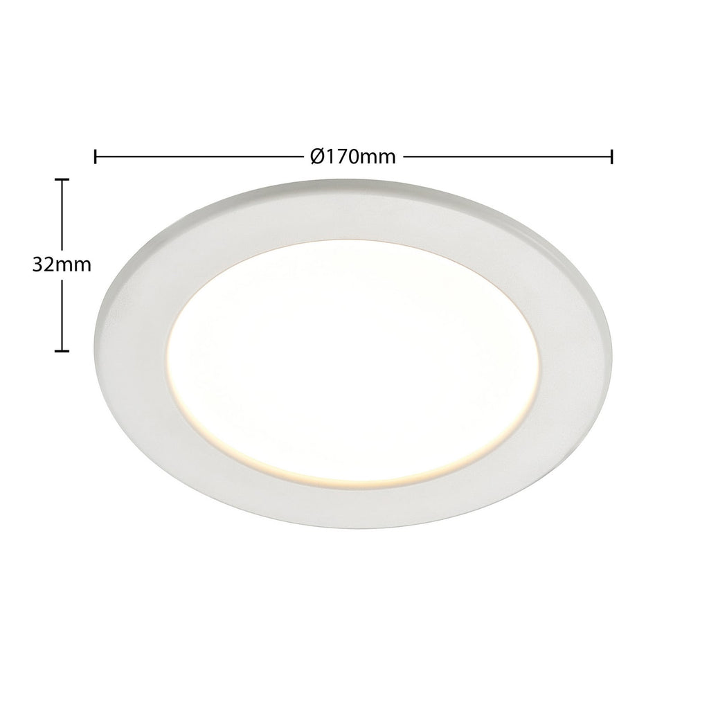 Montert LED innbyggingsspot Cadance hvit Ø17 cm CCT IP44 3-pack i tak