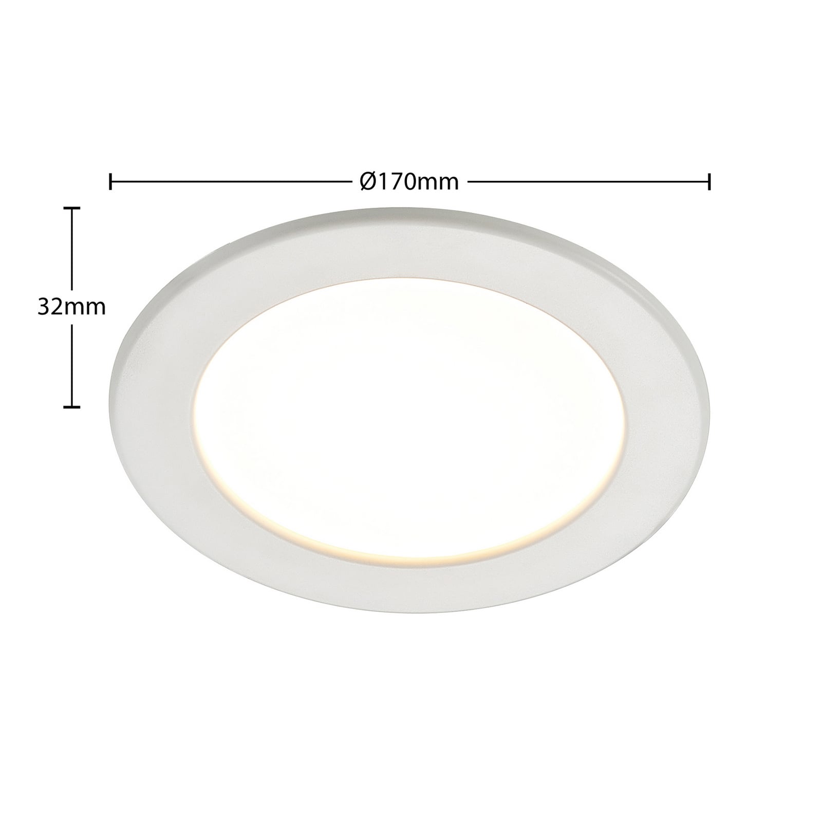 Montert LED innbyggingsspot Cadance hvit Ø17 cm CCT IP44 3-pack i tak