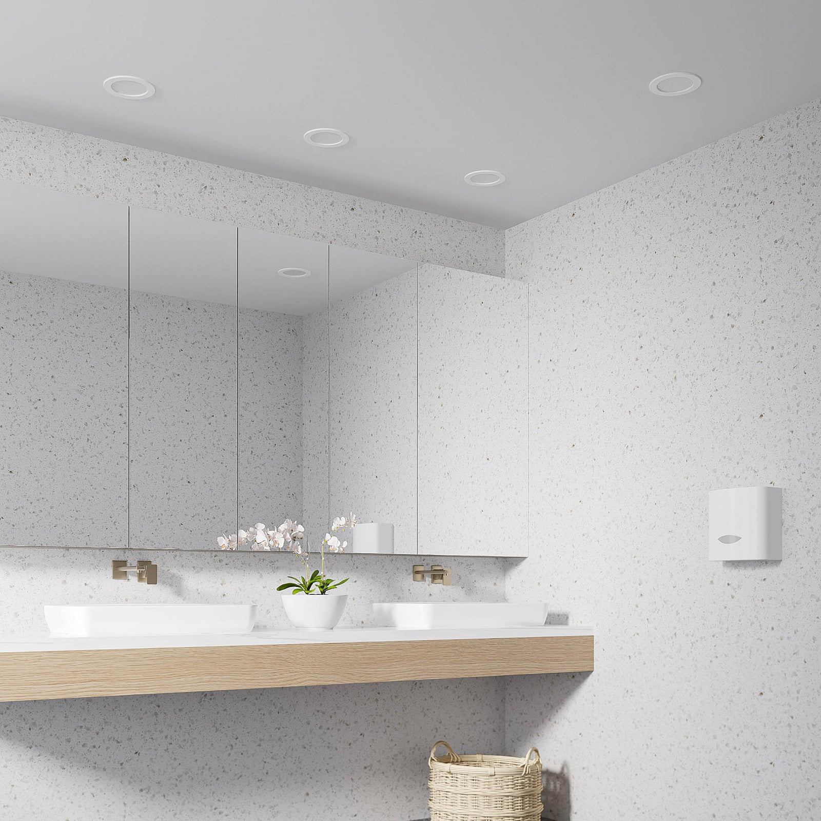 LED innbyggingsspot Cadance hvit Ø17 cm dimbar detalj