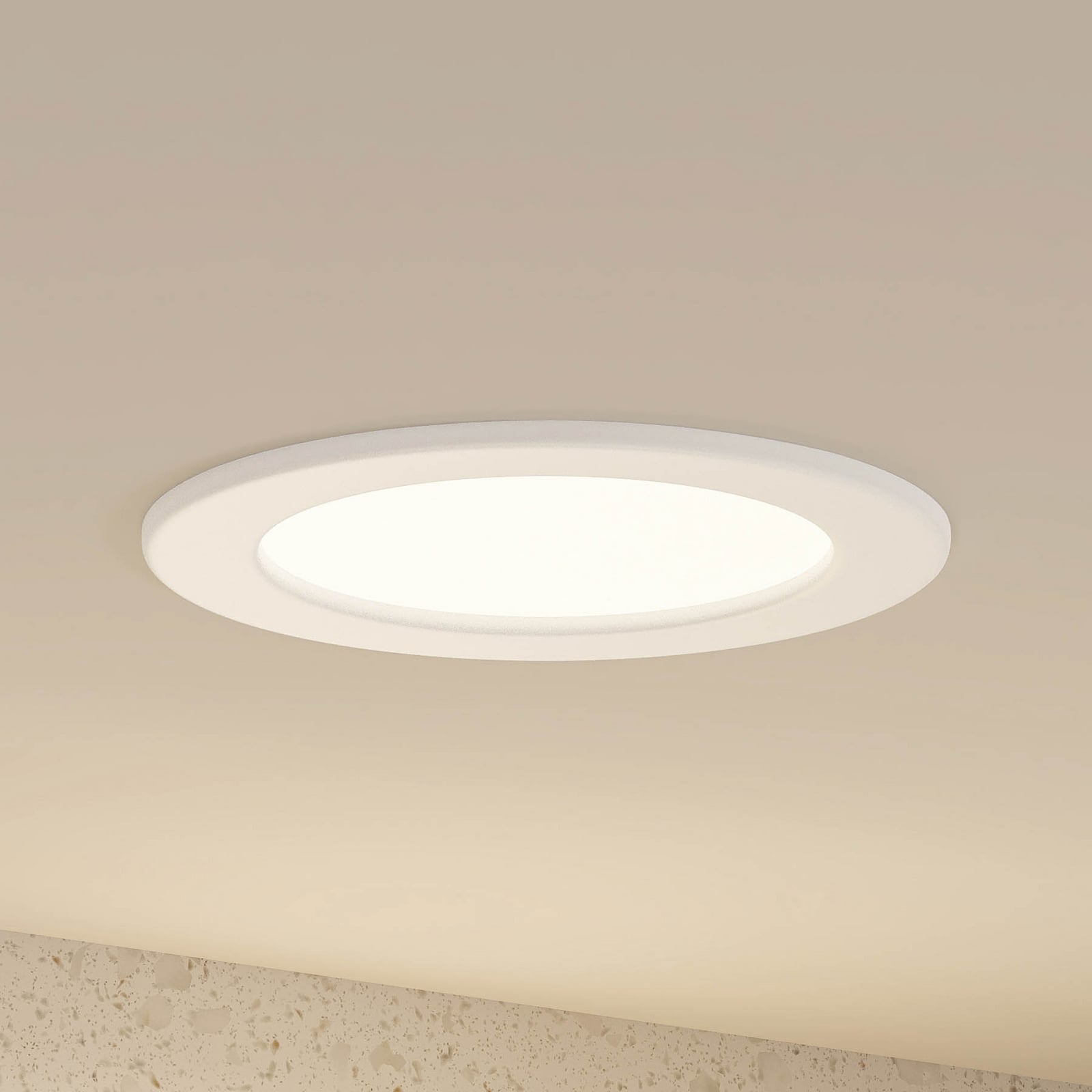 LED innbyggingsspot Cadance hvit Ø17 cm dimbar front