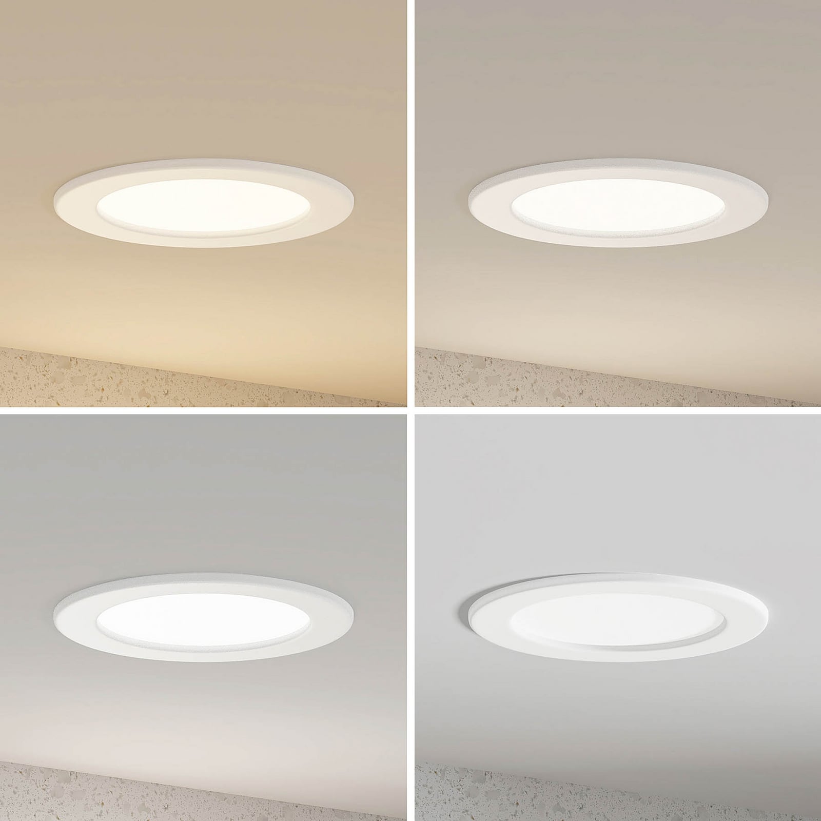 LED innbyggingsspot Cadance hvit Ø17 cm dimbar installasjon